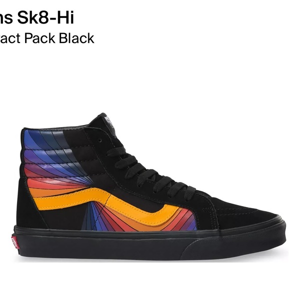 New Unisex VANS Sk8-Hi Reissue Refract Black/Multi Size Women's 7 Men's 5.5 - Picture 2 of 8